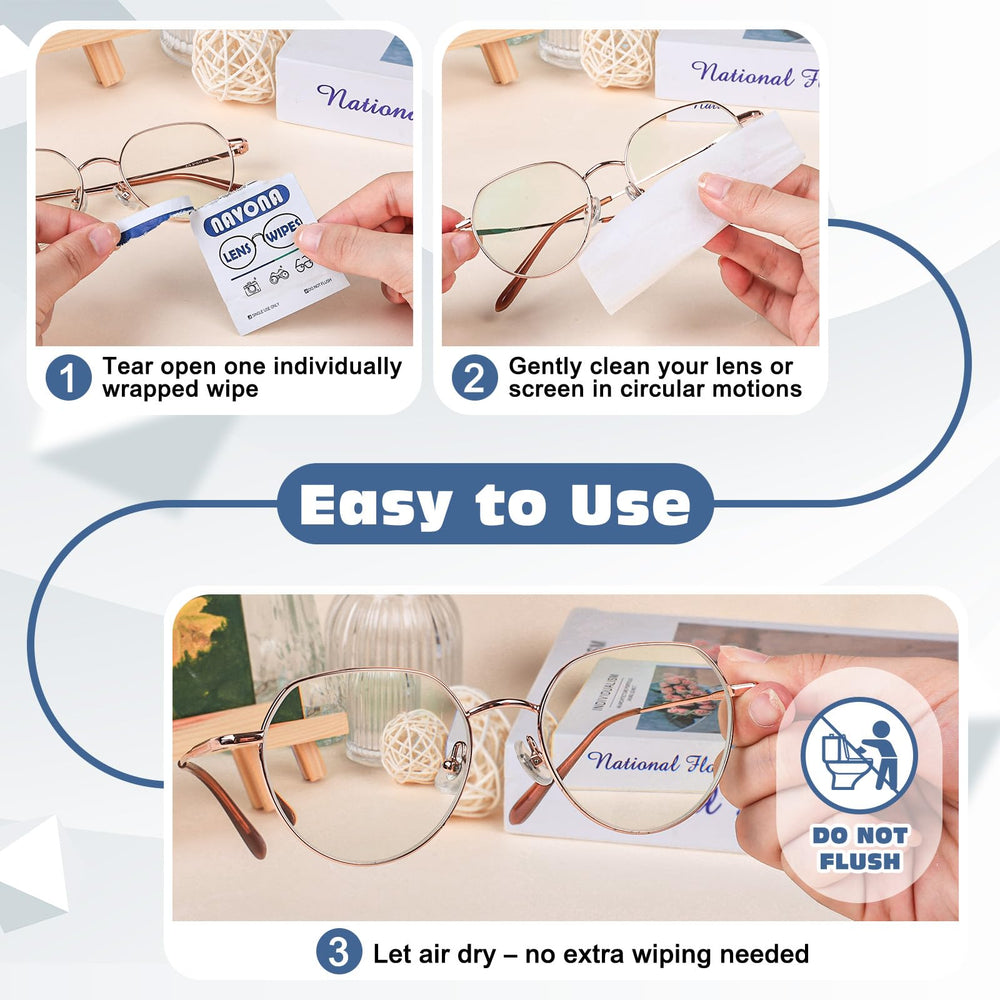 Bulk pack of 800 eyeglass cleaning wipes