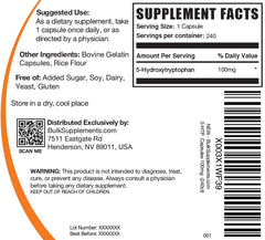 Lifestyle scene showing daily wellness routine with 5-HTP capsules