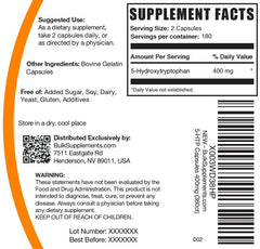 On-the-go 5-HTP capsules in travel-friendly bottle