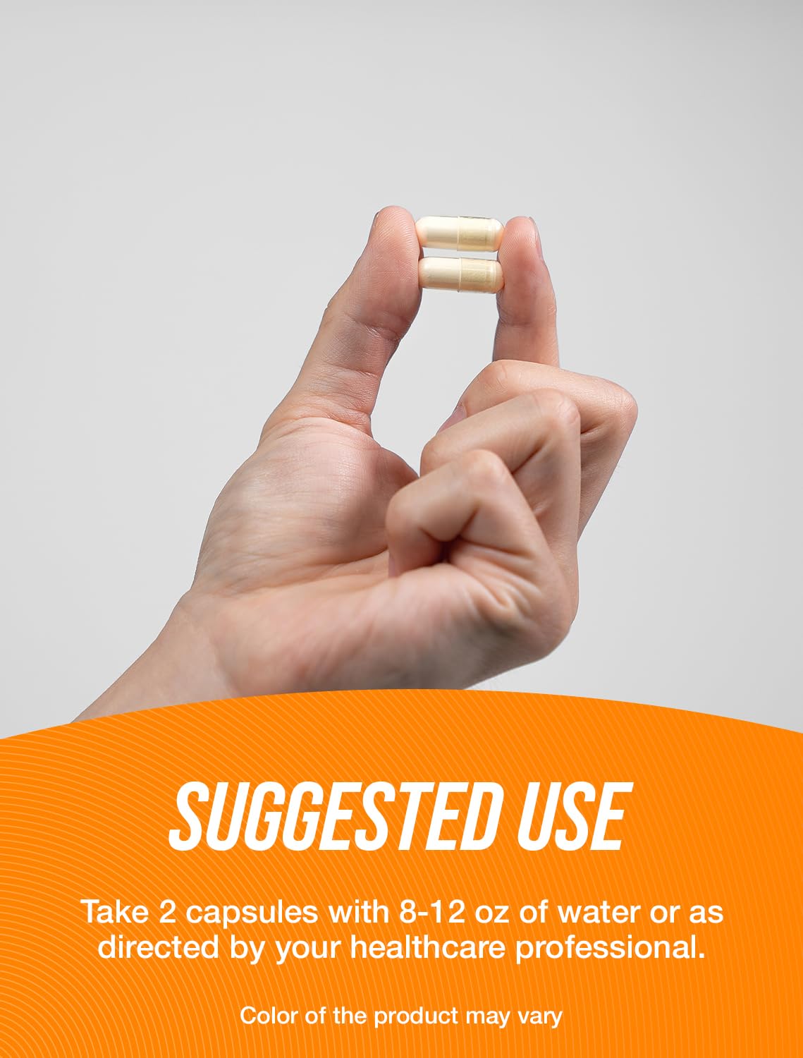 Serving size showing 2 capsules per serving