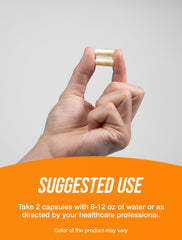 Serving size showing 2 capsules per serving