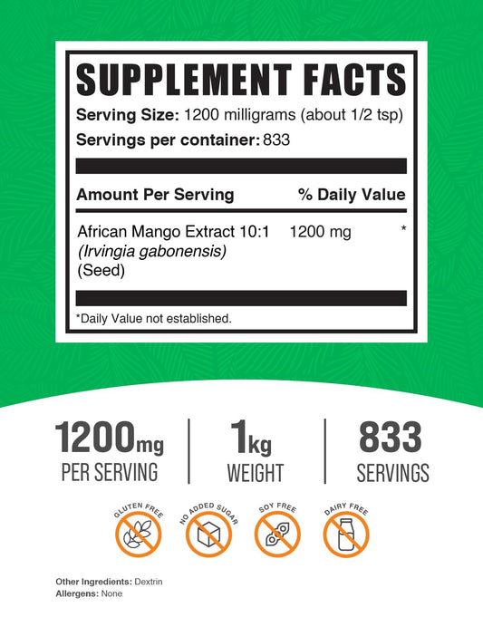 Packaging and label for African Mango Extract Powder