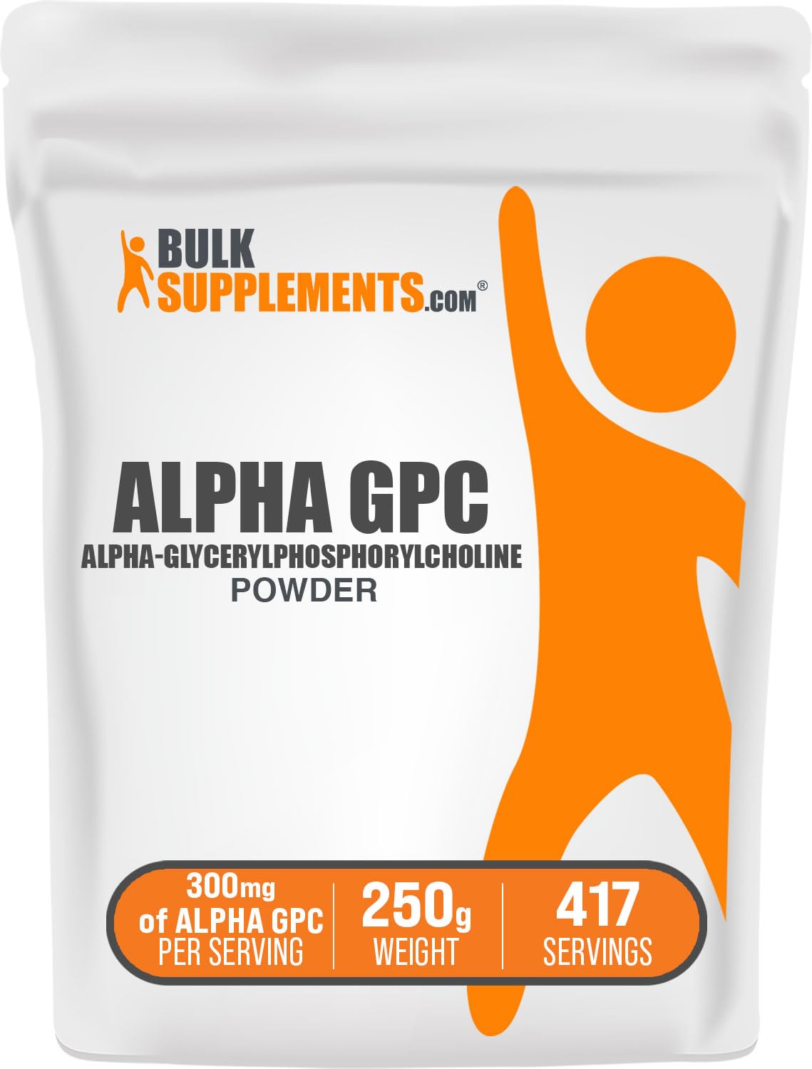 BulkSupplements Alpha GPC Powder 600 mg per serving, unflavored