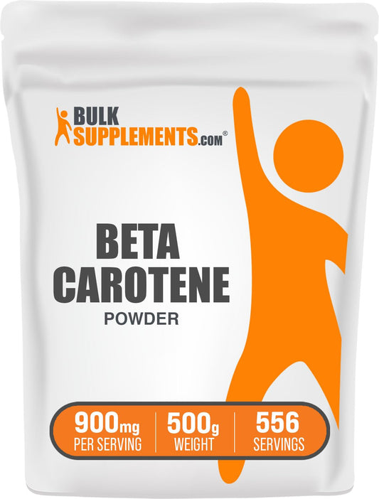 BulkSupplements Beta Carotene Powder 500g container