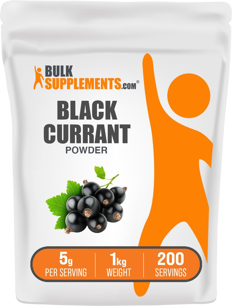 BulkSupplements Blackcurrant Powder 1kg packaging front view