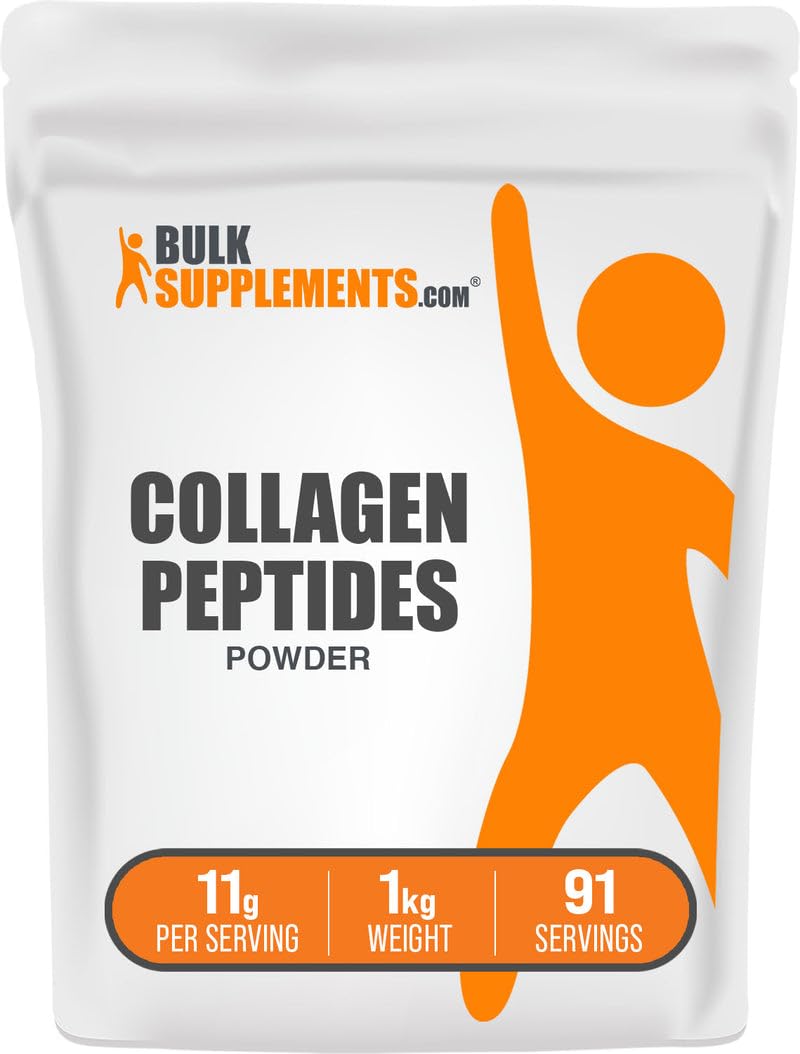 BulkSupplements Collagen Peptides Powder 1kg container with label