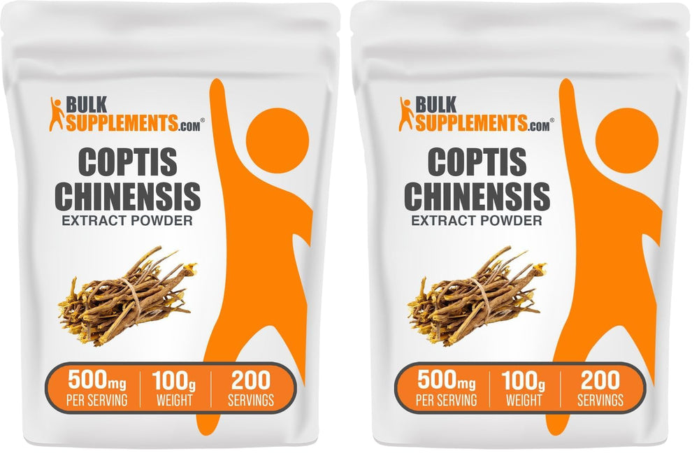 BulkSupplements Coptis Chinensis Extract powder 100g pack of 2 – front view