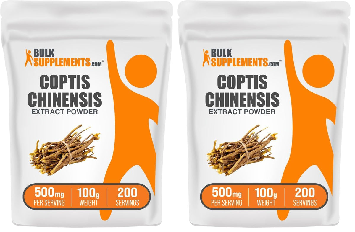 BulkSupplements Coptis Chinensis Extract powder 100g pack of 2 – front view
