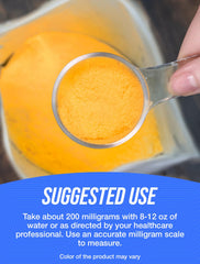 CoQ10 powder ingredient and nutrition panel