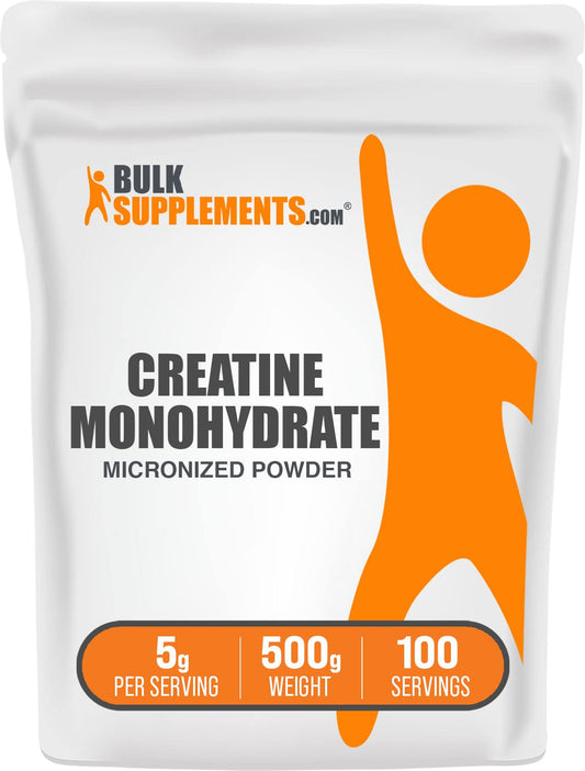 BulkSupplements Creatine Monohydrate Powder 500g front view