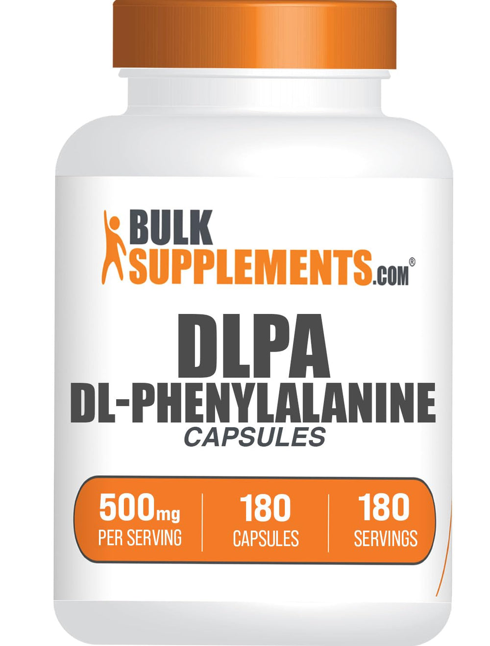 DL-Phenylalanine 500mg capsules bottle – 180 capsules
