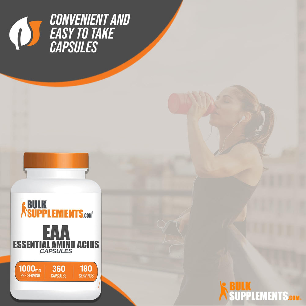 Ingredient panel for EAAs Capsules.