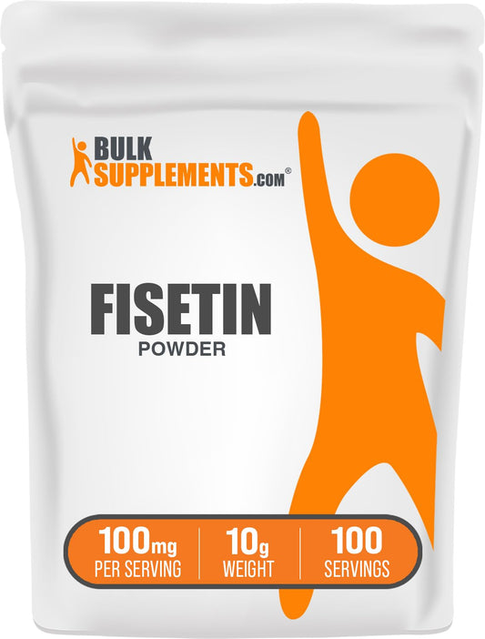 BulkSupplements Fisetin Powder 100mg per serving in a 10g pack