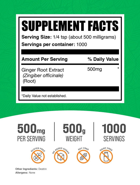 BulkSupplements Ginger Root Powder – Gluten-free ginger supplement