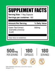 Green Tea Extract capsules packaging and container by BulkSupplements