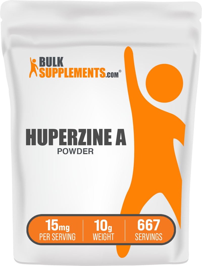 BulkSupplements Huperzine A powder bottle with label