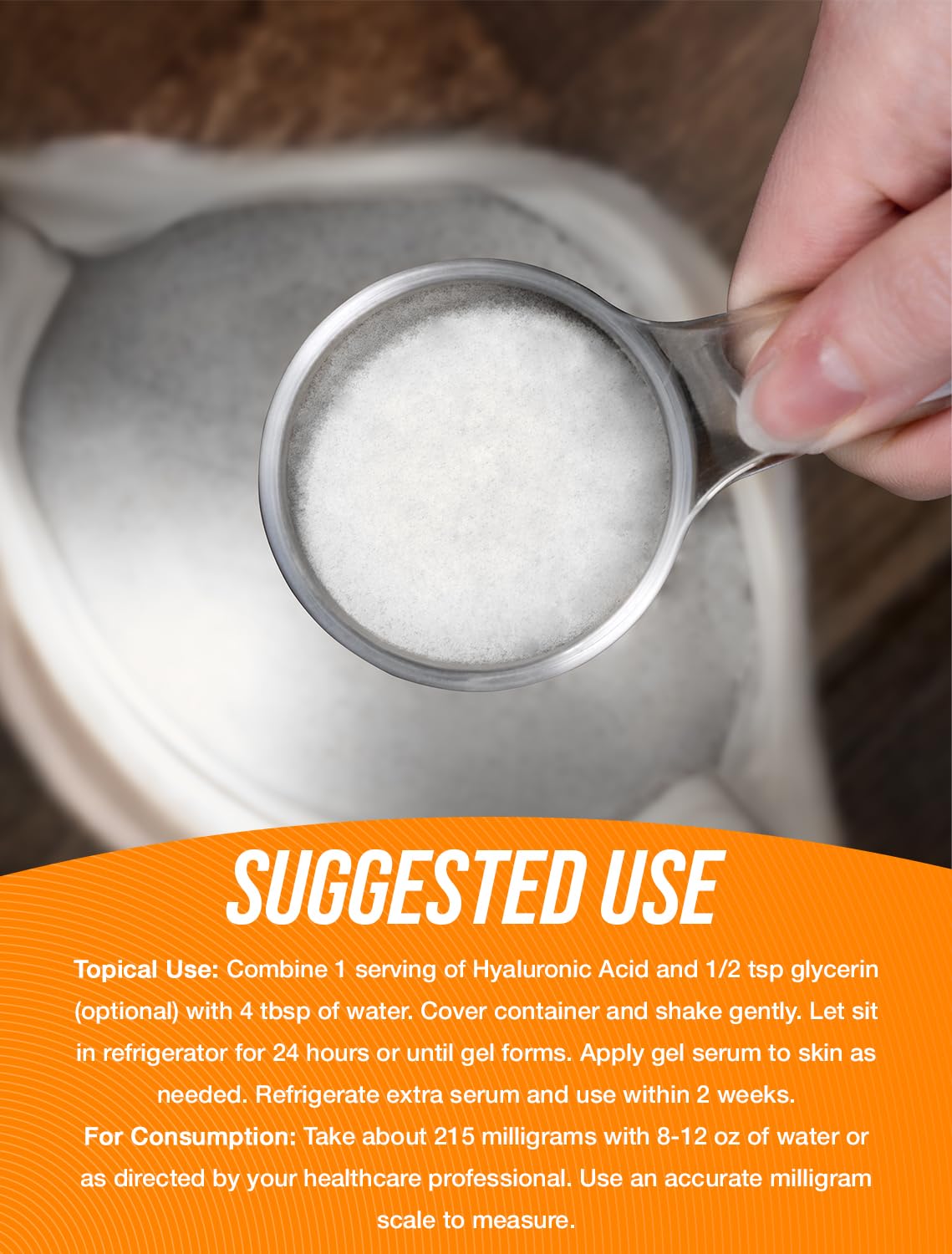 BulkSupplements Hyaluronic Acid powder packaging and labeling