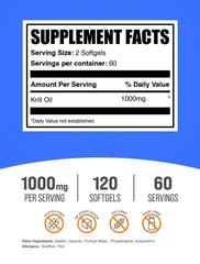 Krill Oil 1000mg Softgels - DHA and Omega-3