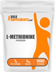 BulkSupplements L-Methionine Powder, 1 kg package