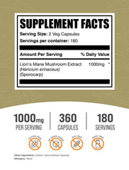 Vegan-friendly Lion's Mane capsules