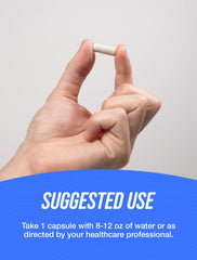 Close-up of an easy-to-swallow Magnesium Oxide capsule