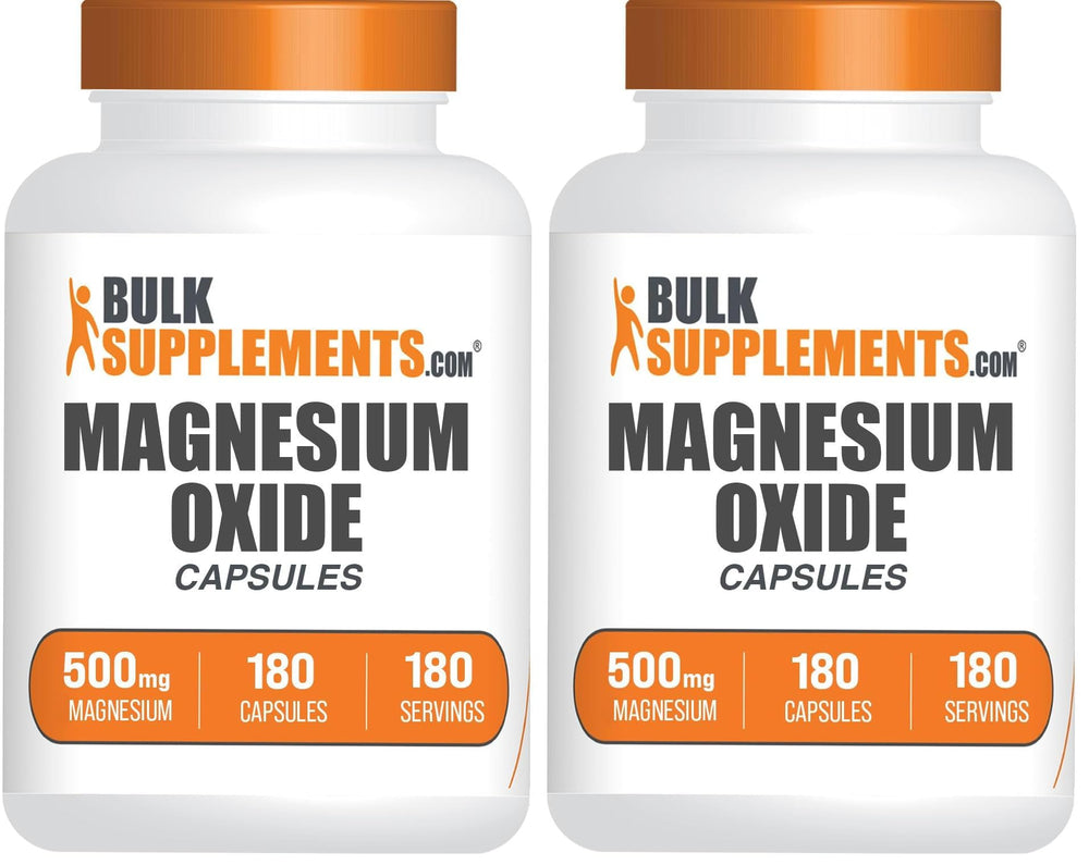 Main product image: BulkSupplements Magnesium Oxide capsules bottle