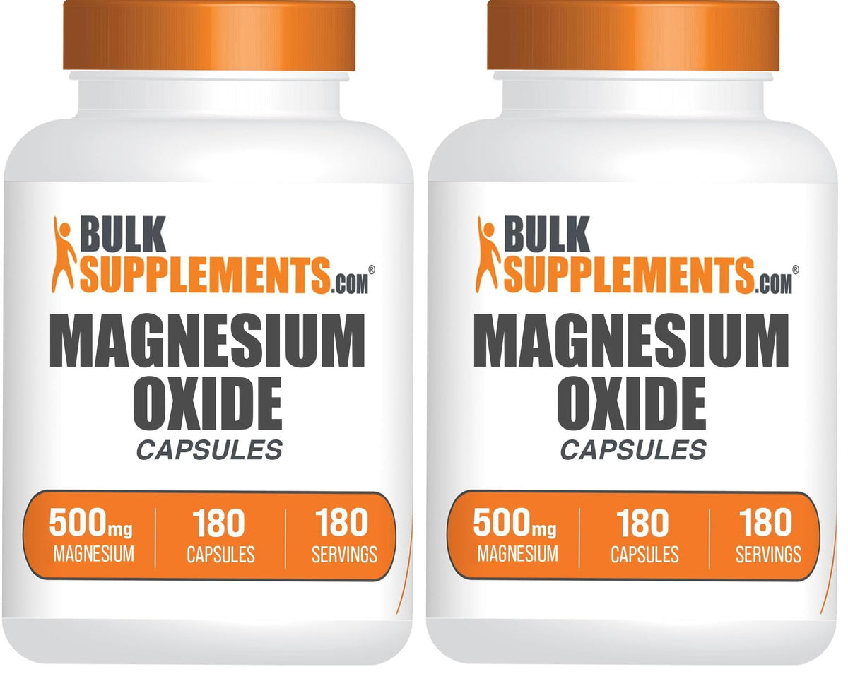 Main product image: BulkSupplements Magnesium Oxide capsules bottle