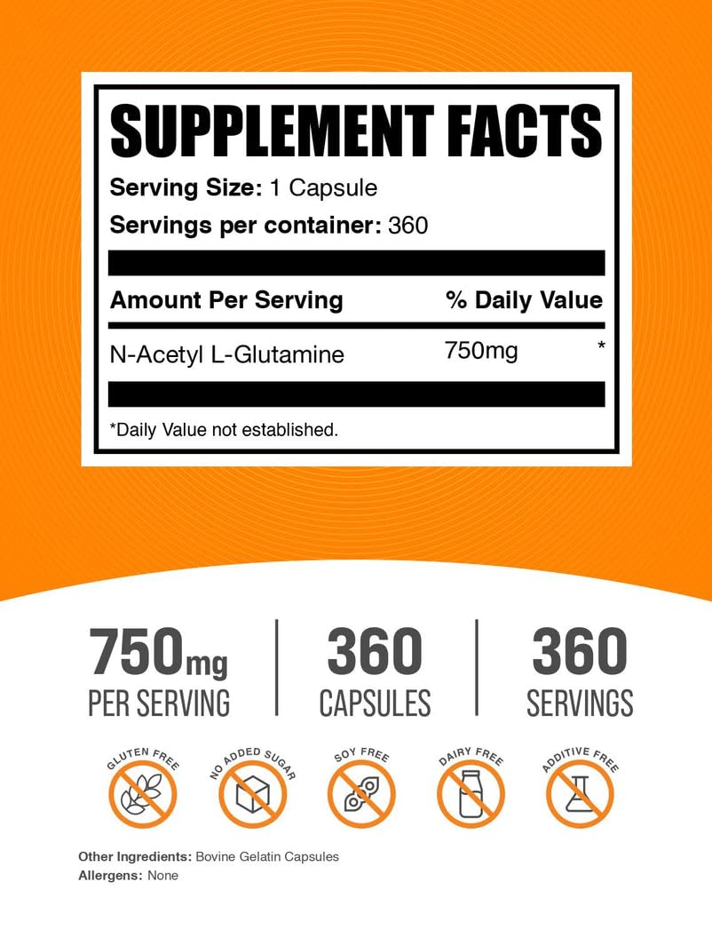 Packaging for N-Acetyl L-Glutamine capsules