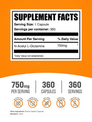 Packaging for N-Acetyl L-Glutamine capsules