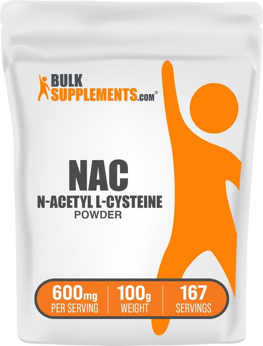 BulkSupplements NAC powder 600mg 100g pack front