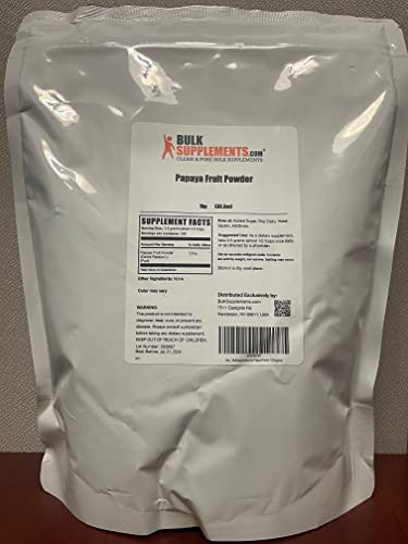 1kg package of Organic Papaya Powder with label