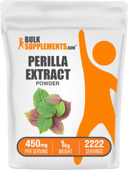 Front view of BulkSupplements Perilla Extract Powder 1kg container
