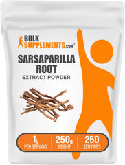 BulkSupplements Sarsaparilla Root Extract Powder 250g container