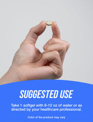 Serving size and directions for Vitamin D3 + K2 softgels