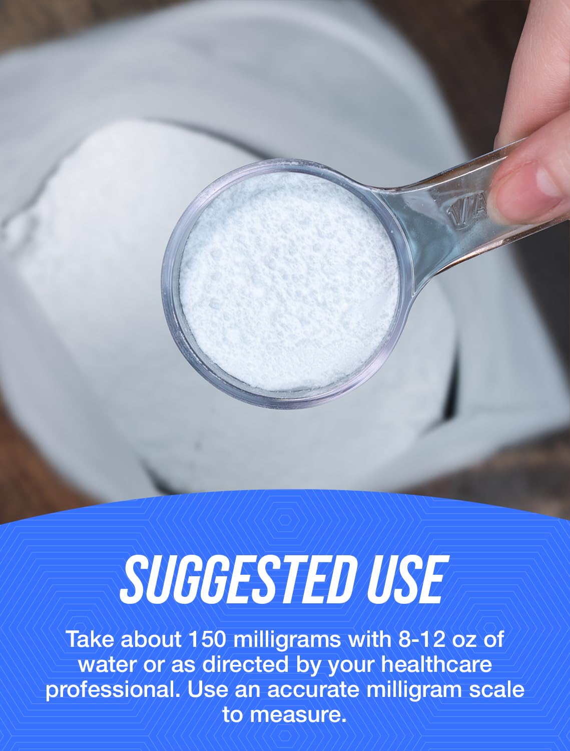 BulkSupplements Benfotiamine powder stirred into a beverage for convenient daily use