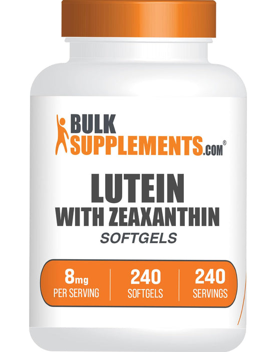 BulkSupplements Lutein with Zeaxanthin softgels bottle - 240 softgels