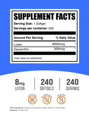 Lutein with Zeaxanthin softgels packaging