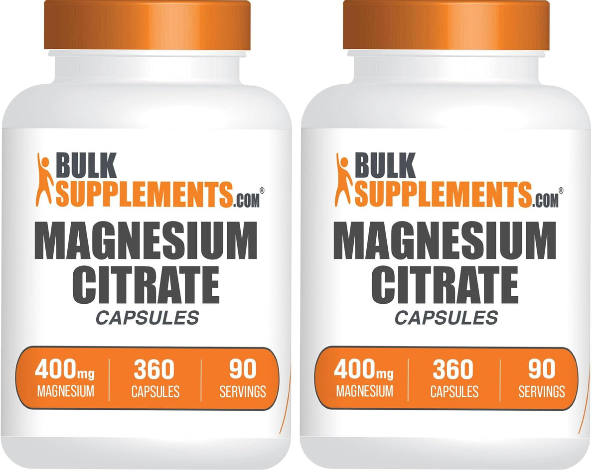 Bulksupplements Magnesium Citrate Capsules 400mg, 360-count, pack of 2 — image 1