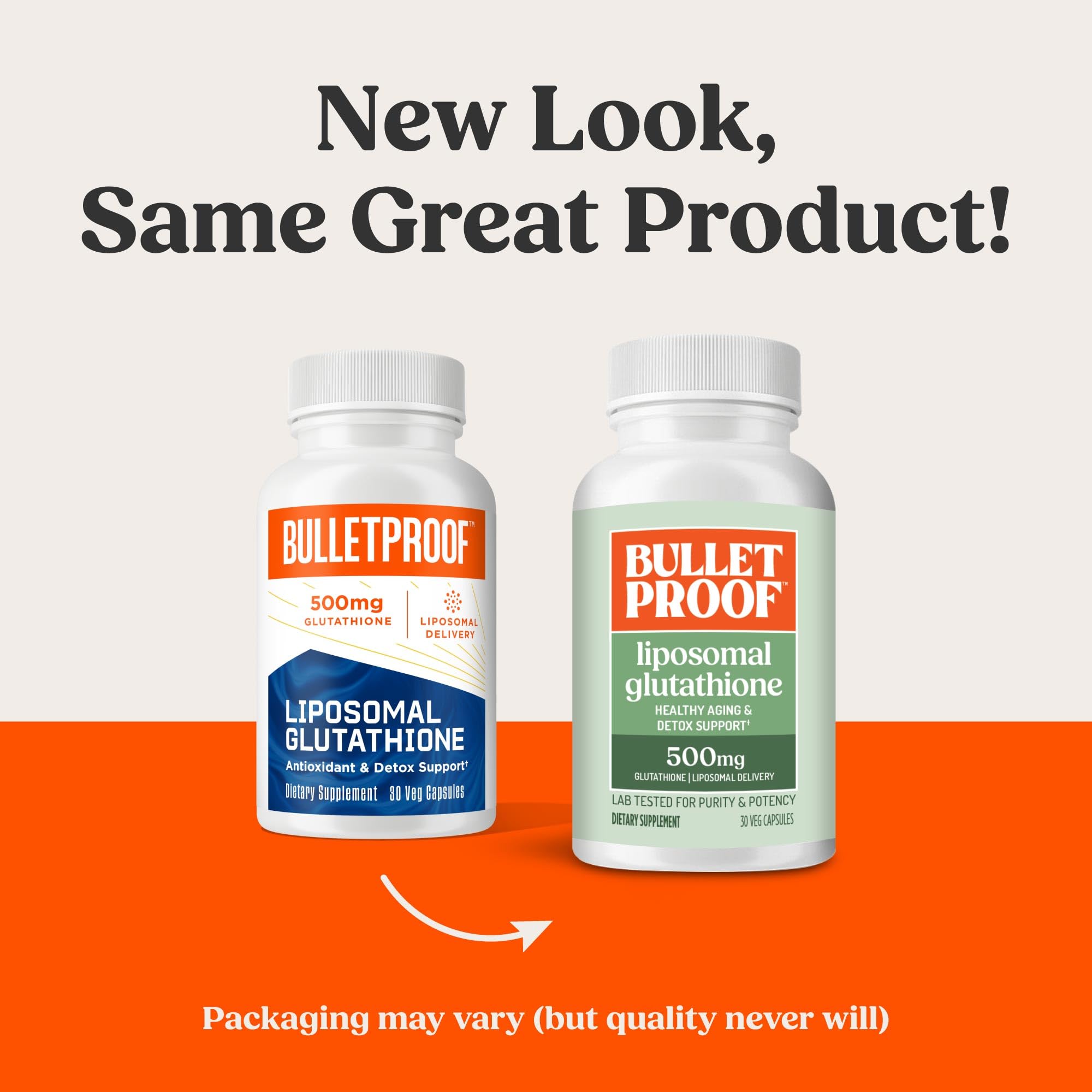 Close-up of Bulletproof Liposomal Glutathione Force capsules for convenient daily antioxidant intake.