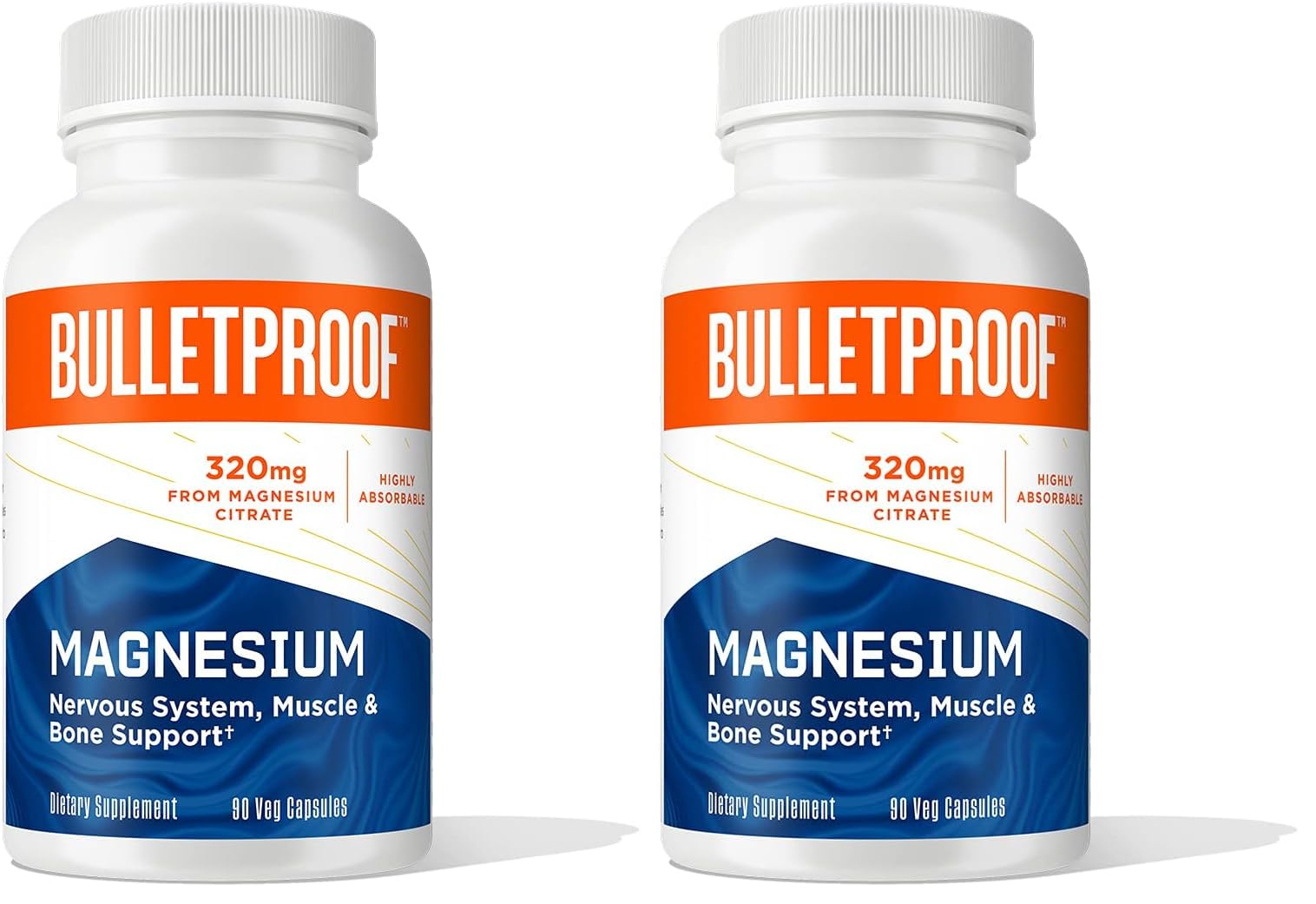 Front view of Bulletproof Magnesium Capsules 90-count (Pack of 2)