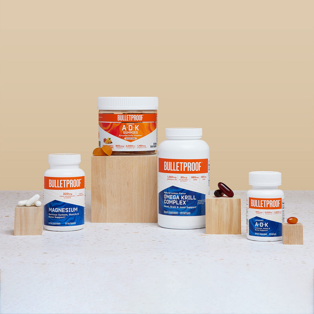 Packaging for Bulletproof Magnesium Capsules Pack of 2