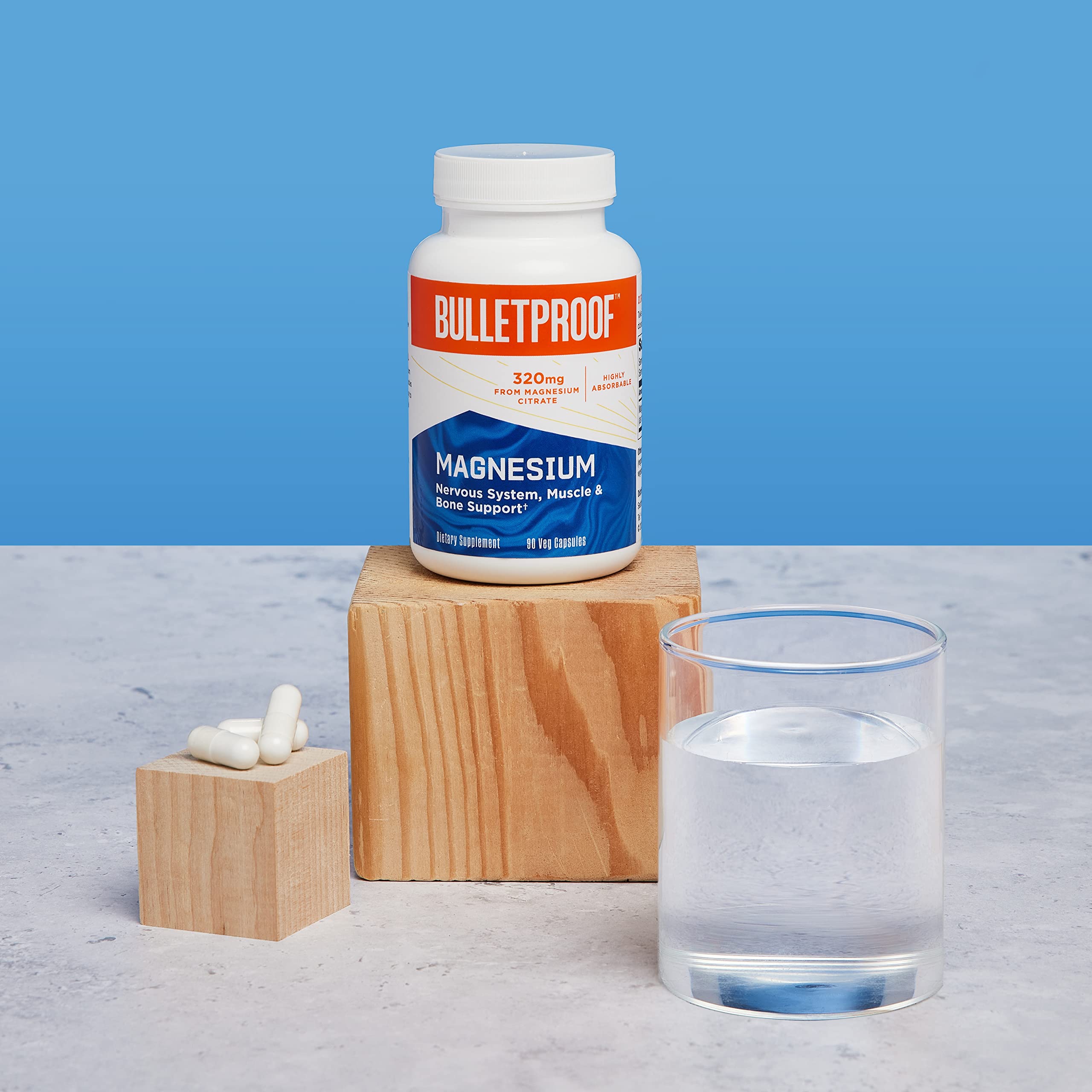 Graphic showing 320 mg magnesium citrate per bottle