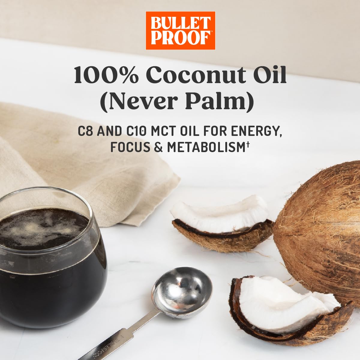 Flavorless and scentless MCT Oil in bottle