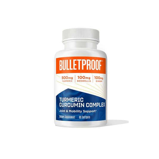 Bulletproof Turmeric Curcumin Complex softgels bottle front view