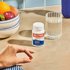 Bulletproof ingredient panel highlights Brain Octane C8 MCT Oil for absorption.