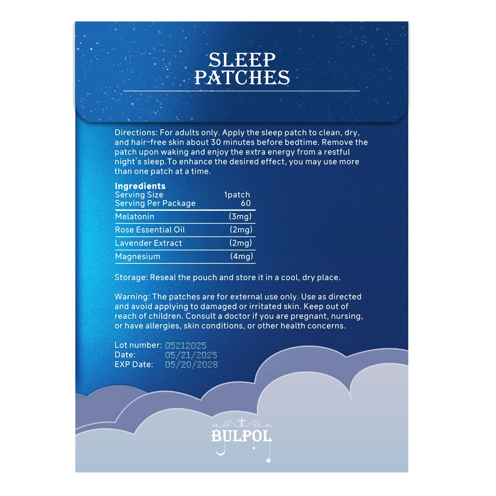 Travel-ready BULPOL Sleep Patches travel pack