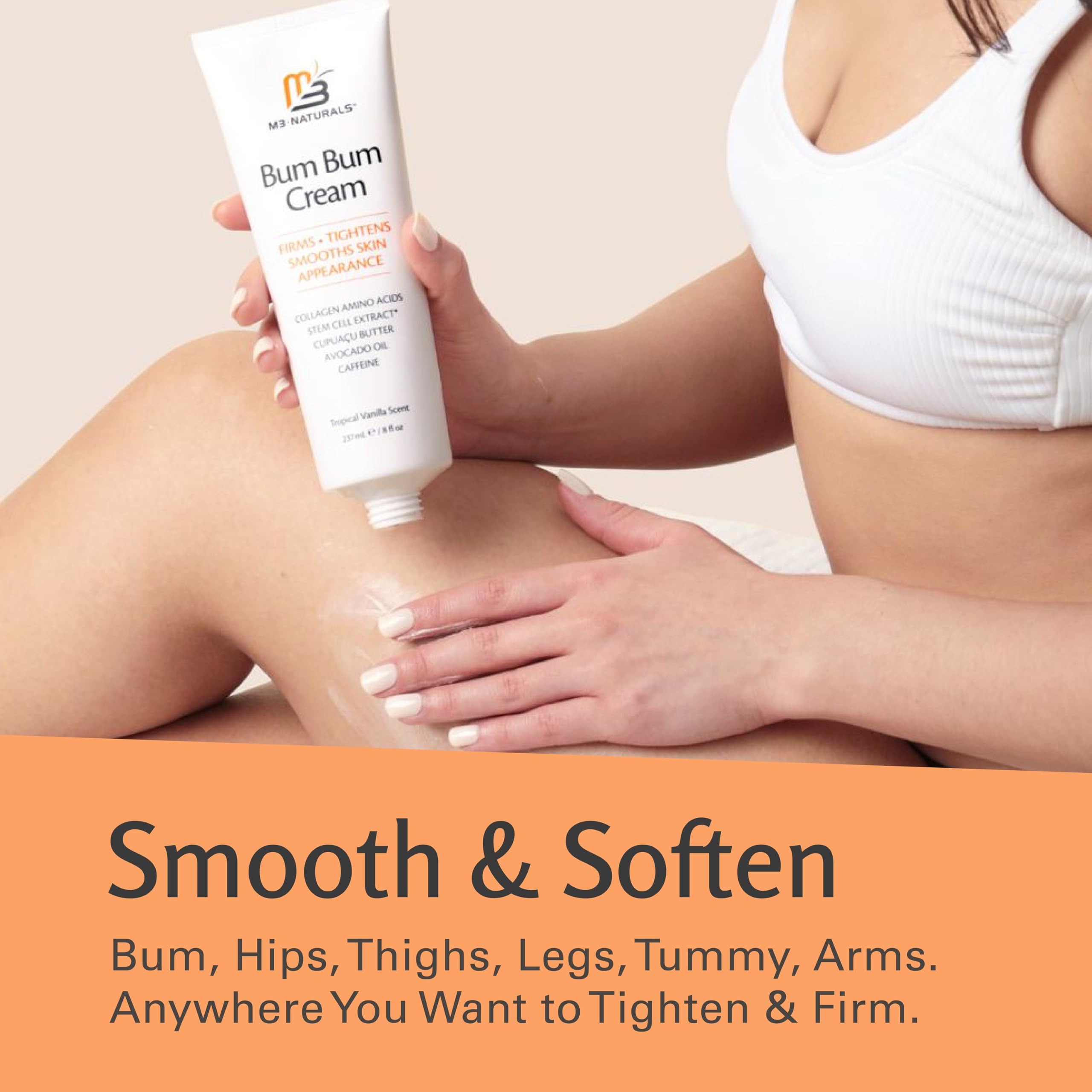 Product shot showing Bum Bum Cream packaging and 8 oz size
