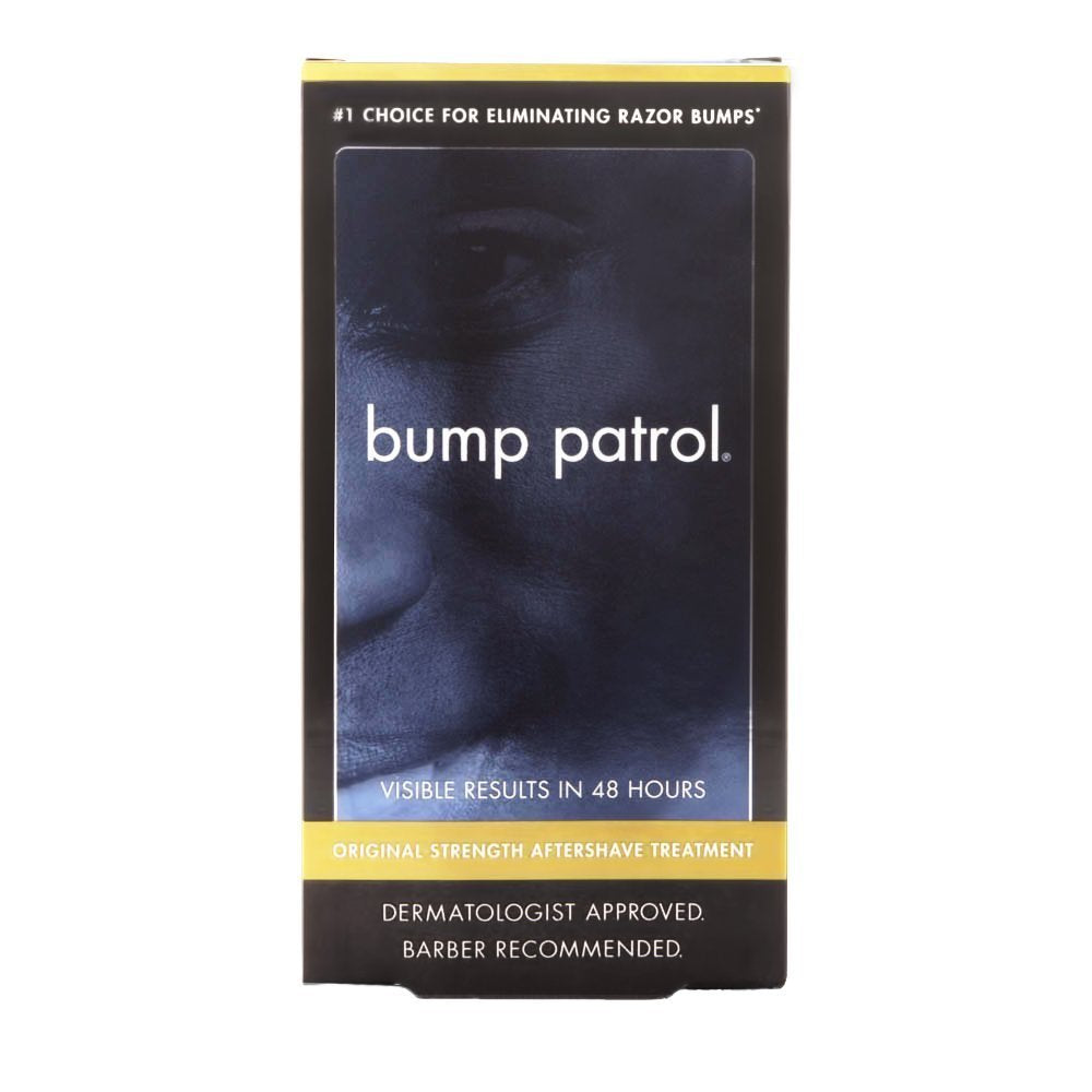 Bump Patrol Original Formula serum bottle for after-shave care calming irritation and smoothing skin.