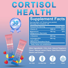 Dissolving cortisol powder in a glass of water