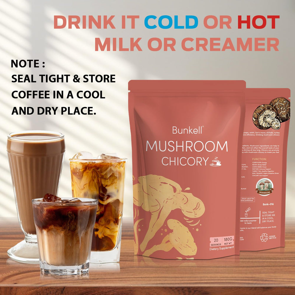 Outer box packaging for Bunkell Mushroom Chicory